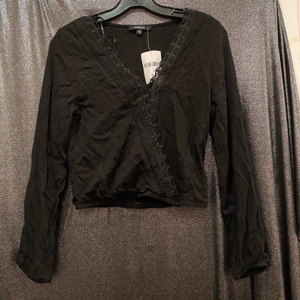 Black embroidered shirt